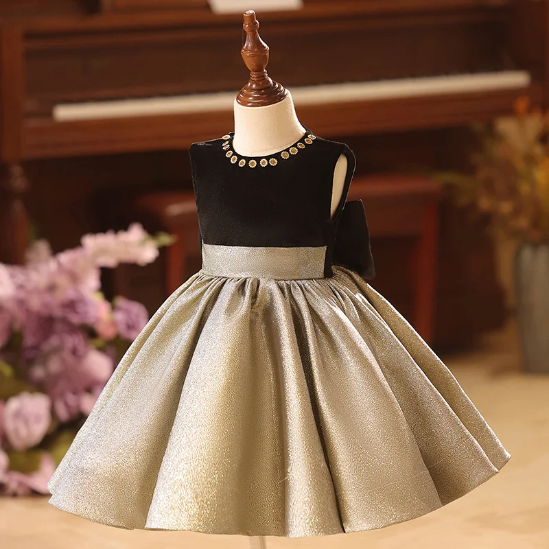 

Детское элегантное бальное платье принцессы для выступлений на фортепиано, милое платье для девочек на день рождения, крещение, свадьбу, g346