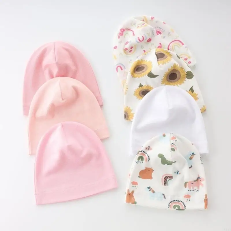 

Y88D 3 Set Anti-scratch Gloves Hat Newborns Bonnet Caps Breathable Baby Fetal Hat