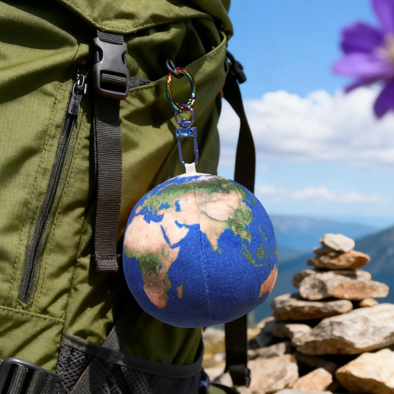 Solar System Decor 2.95 Inch Soft Hangable Stuffed Doll Plush Planet Ornaments For Handbag Coin Purse Jewelry Wallet Backpack