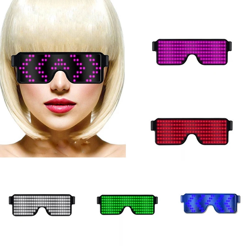

5 Colors For Choice Glowing Sunglasses Men Women Decorative Light Glasses Flash In The Dark Bar Nightclub Dance DJ Night Glasses