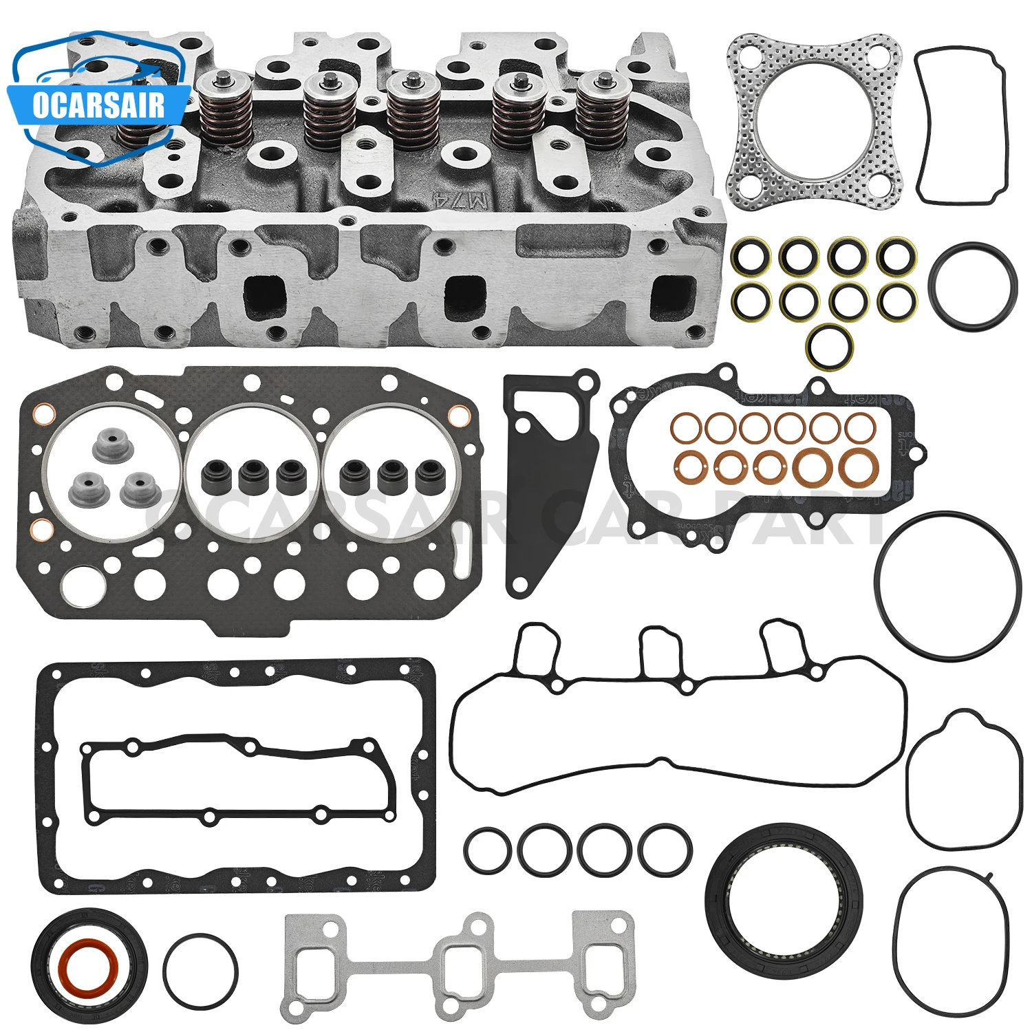 

For John Deere 1023E Engine 3TNV70 3TNM74 Cylinder Head Assy&Gasket for Yanmar 3TNM74F-SAKV Engine SCT1 SA221 Tractor