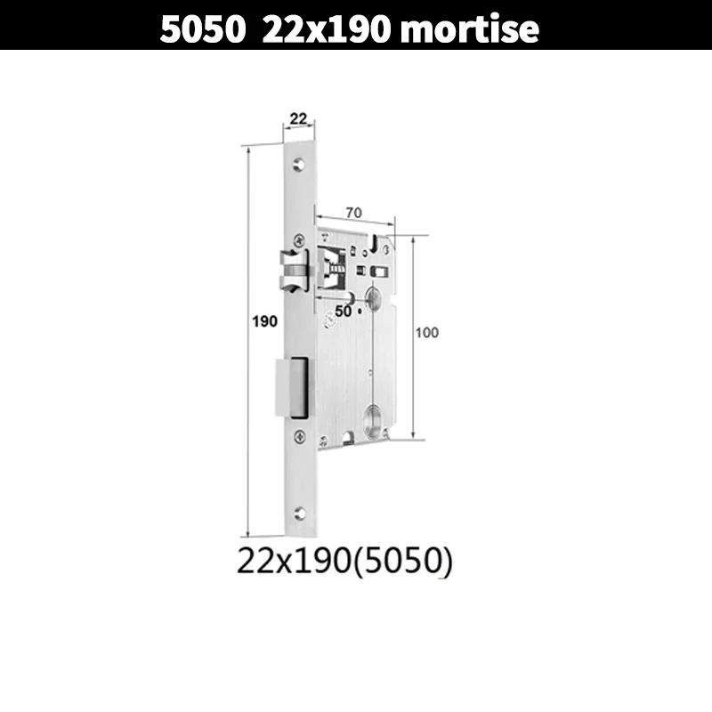 

5050 mortise lock body 22x190