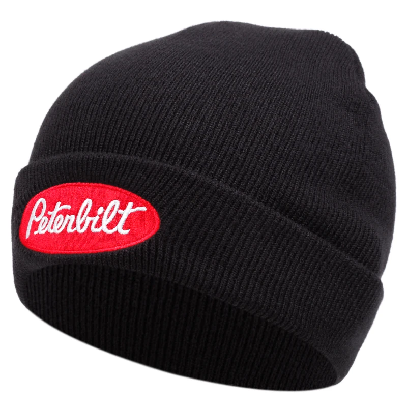 

Peterbilt knitted hat, bean hat, outdoor winter hat embroidered ski hat