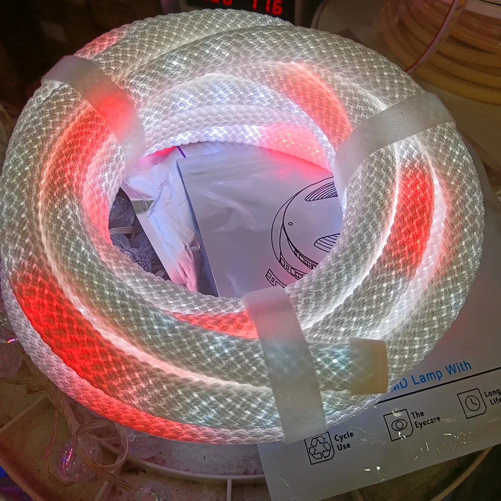 

DC5V WS2811 WS2812 Round Reticulate Pattern Neon LED Strip 50Leds/m 360 Degree WS2812B Smart RGB IC Flexible Silicon Light IP67