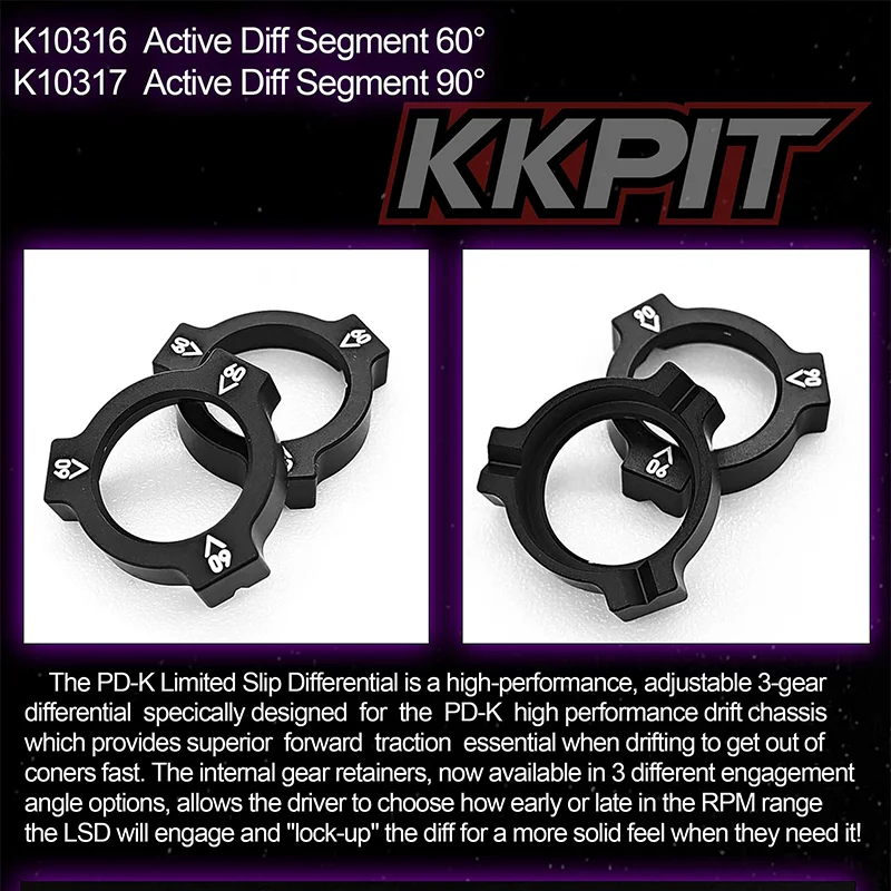 KKPIT-PDK-LSD 2WAY ギア デフ アクティブ デフ セグメント 90 ° 2WAY