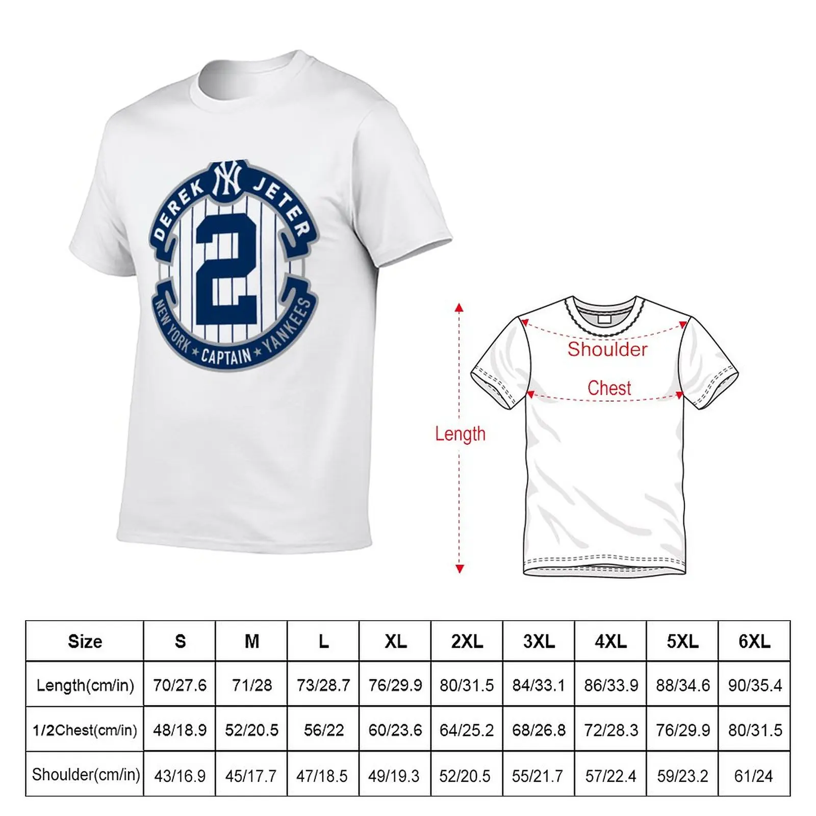 Number 2 New York Captain T-Shirt Blouse quick-drying Men's cotton t-shirt