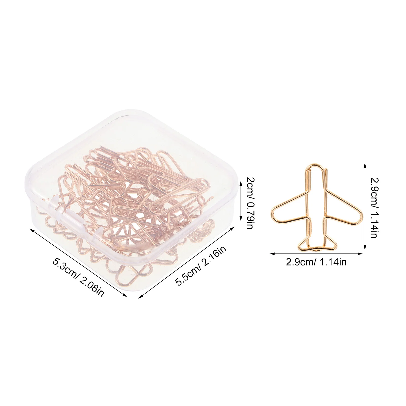 20pcs Creative Paper Clips Airplane Shaped Metal Page Markers Office School Desk Organizer Supplies Bookmark File Sorting