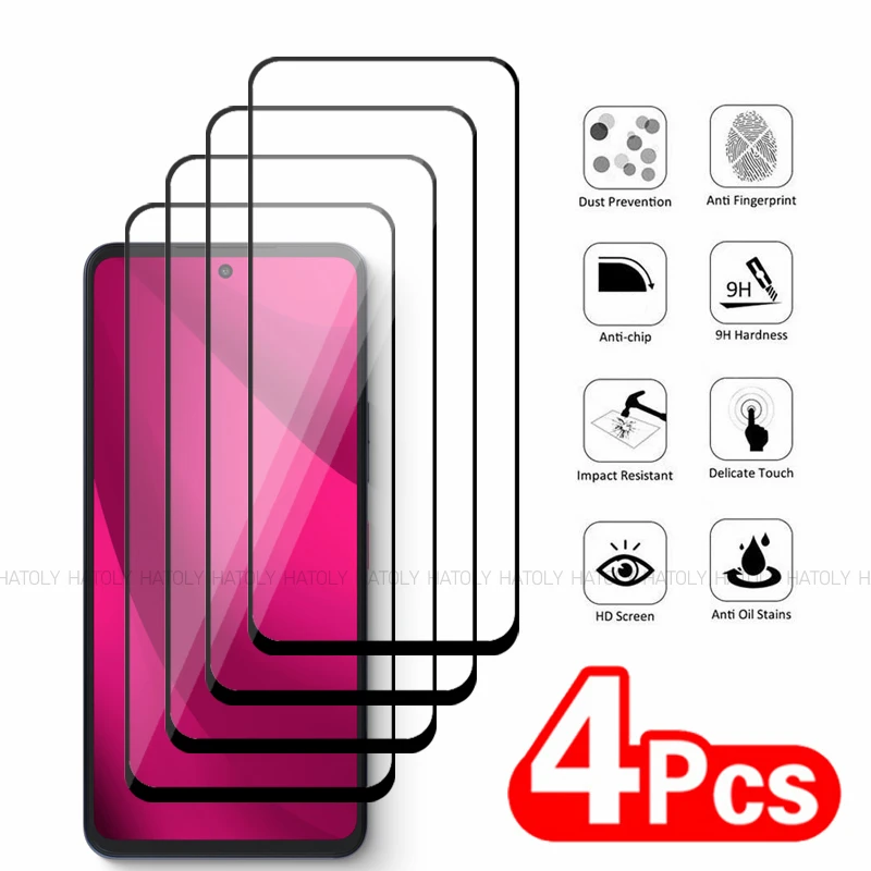 2/4PCS Tempered Glass For T-Mobile T Phone 2 Pro 5G Screen Protector For T-Mobile T Phone 2 Pro 5G Protective Phone Glass Film