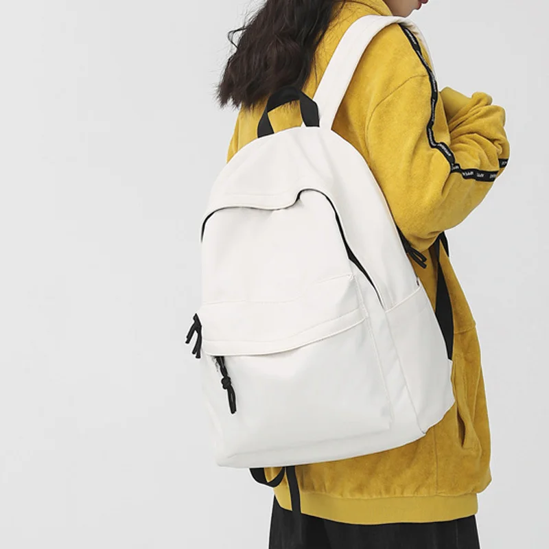 Mochila escolar de diseño Simple para mujer, morral de viaje para estudiante universitario, A4, para adolescentes, 2023