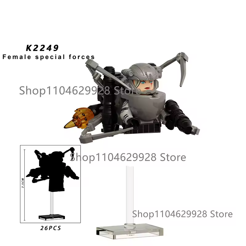 New KDL SWAT Skibidi Toilet Man Figures Anime Block Toys TvMan Titan Cameraman Speakerman Bricks Model Toy Birthday Gift - Image 26