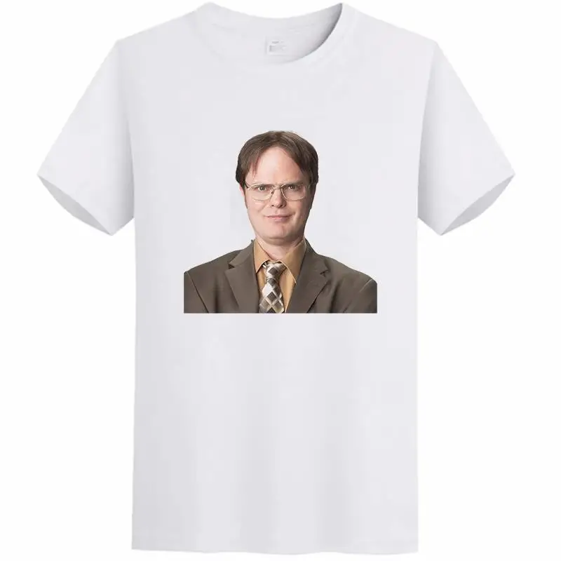 Dwight Schrute the Office Tribute Big Size Graphic T-Shirt Men's Cotton Short Sleeve Fashion Print Top