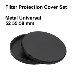 Metal Lens Filter Protection Lid Cover Set Storage Stack Cap 52 55 58 mm Aluminum Universal for all lens filters UV CPL ND etc.