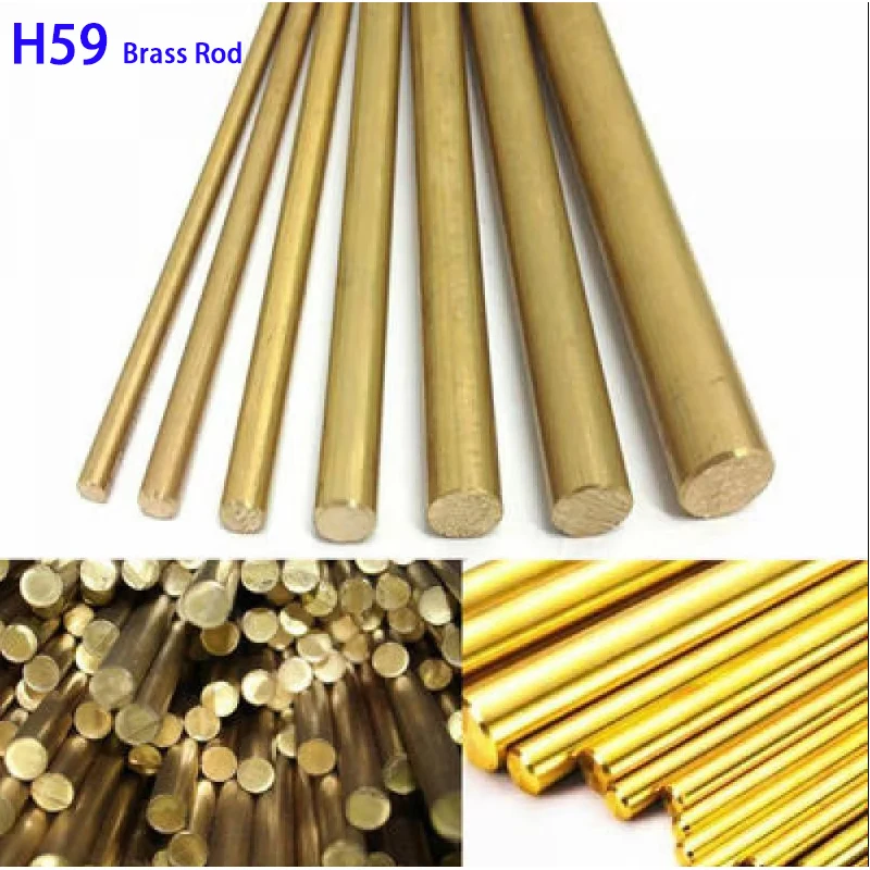 1Pcs H59 Brass Round Bars Solid Rods Dia 12mm 13mm/14mm 15mm 18mm 20mm 25mm 26mm 28/30/32/40mm~45mm Length 100/150/200/250mm