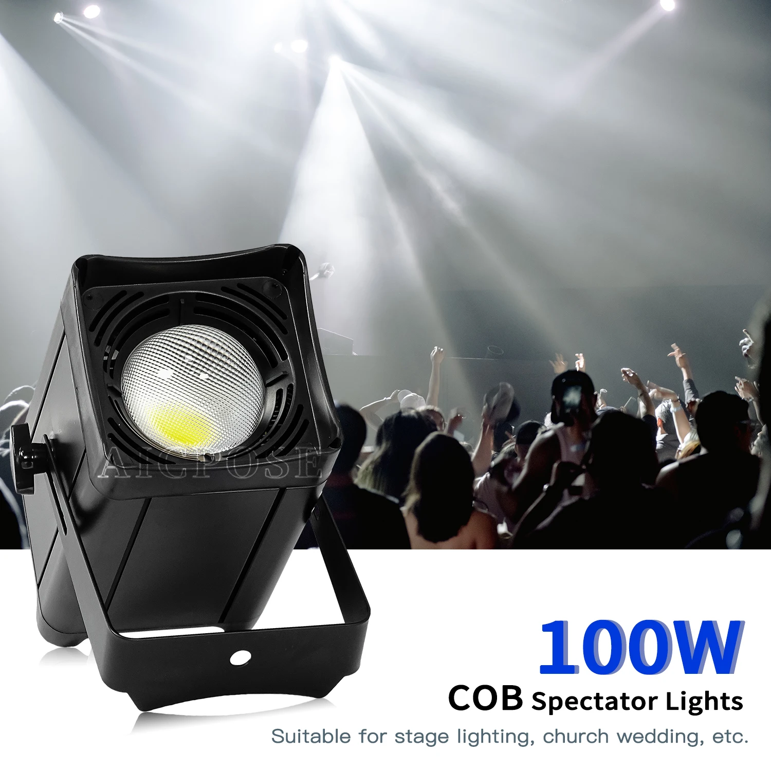 Imagem -03 - Quente Branco Luz Stage Dmx Controle Equipamento Disco Iluminação Dance Floor Rgbw em Cob Par Luz Dmx 100w Pcs Lotes