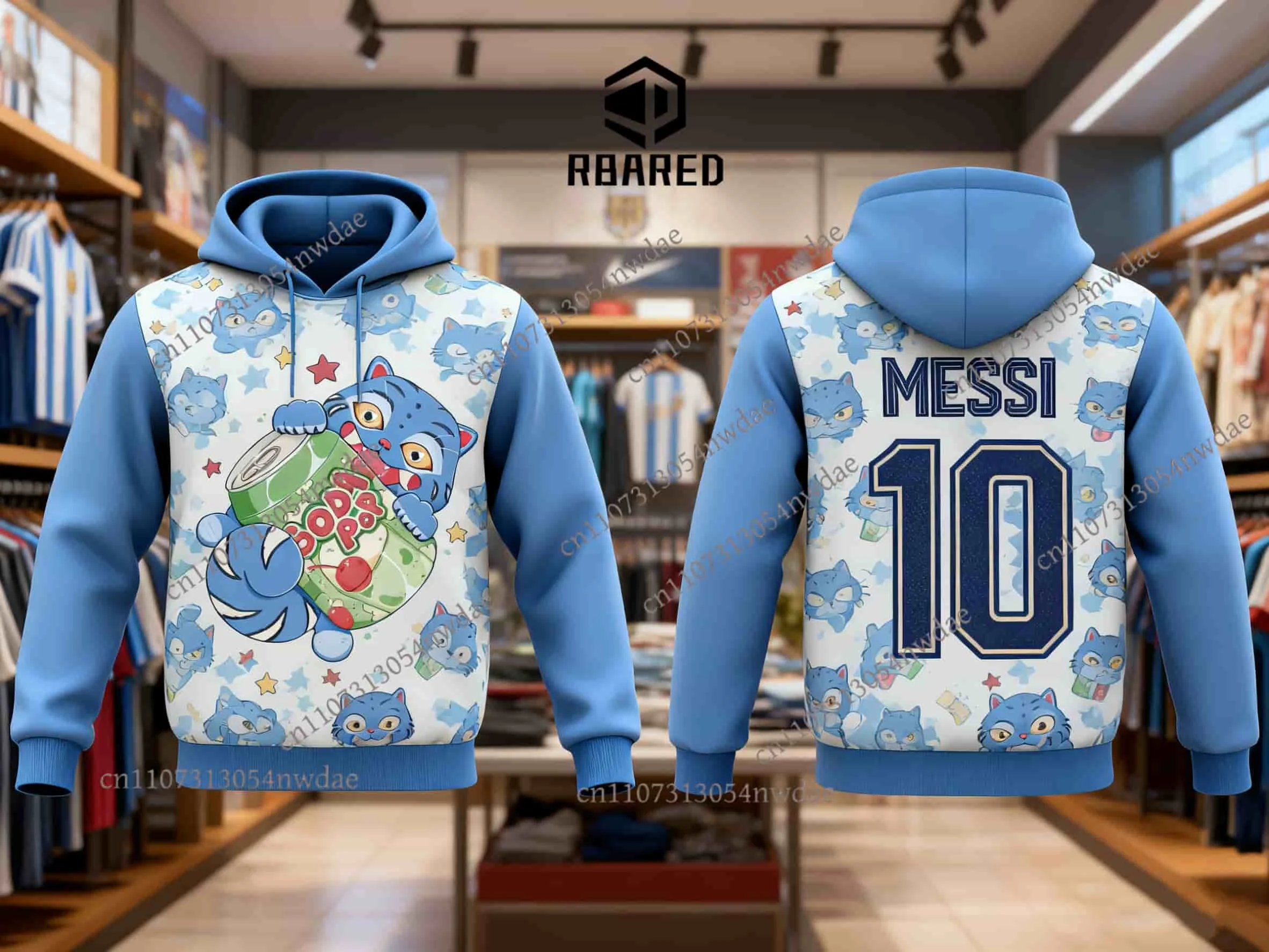 

KPop Demon Hunters MESSI No.10 Fan Commemoration 3D Printed Long Sleeve Hoodie - For All Ages, Warm Cozy, Casual & Sports Wear