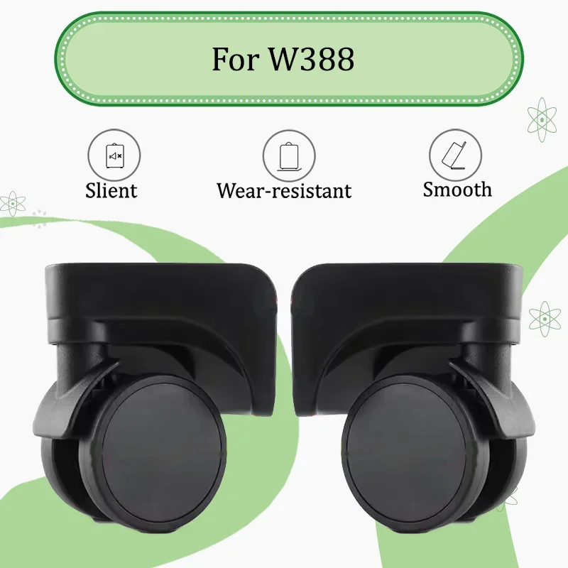 

For W388 Silent Suitcase Ultra-Smooth 360° Swivel Replacement Wheels Delivering a Silent Rolling Experience For Premium Luggage