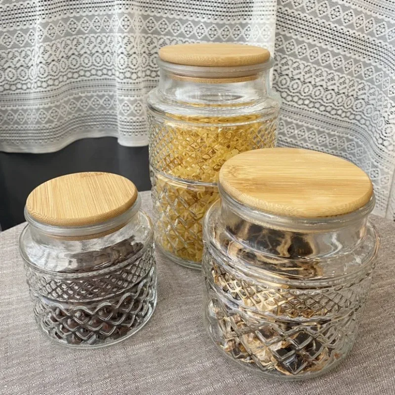 Transparent Boxes for Storage Box Useful Things for Kitchen Sealed Pots Glass Jars With Lids Mason Jar Food Storage Containers