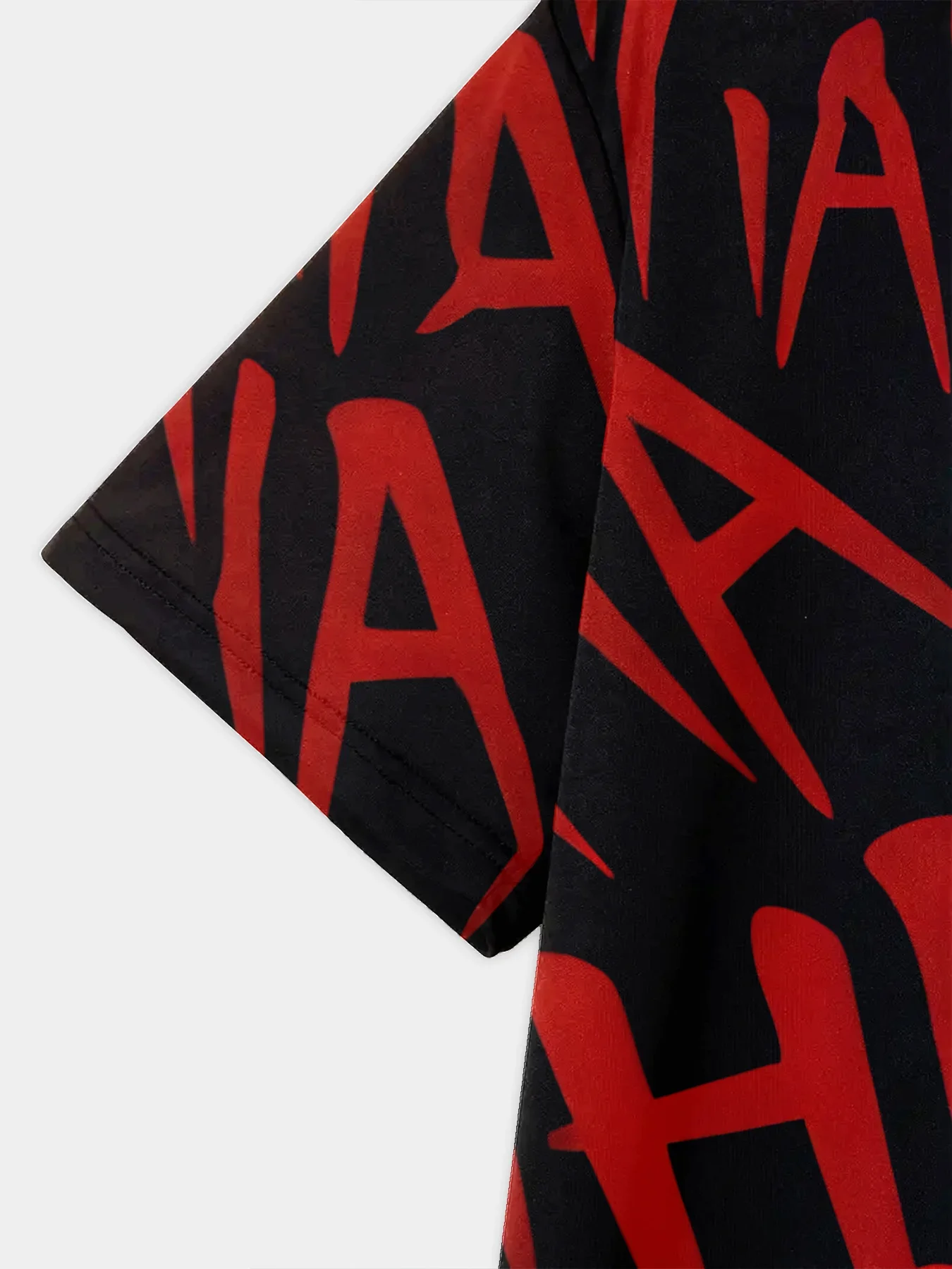 تي شيرت رجالي مطبوع رقمي ثلاثي الأبعاد HAHA Laughing Face Graphic - تي شيرت صيفي كاجوال جريء باللونين الأحمر والأسود يسمح بالتهوية ورقبة دائرية قصير