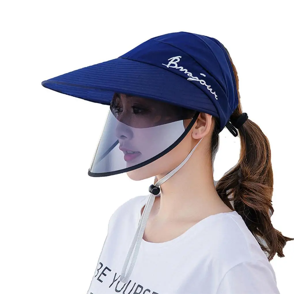 Wide-edge Sun Hat Protective cap with Removable Face Shield Summer Outdoor Cap