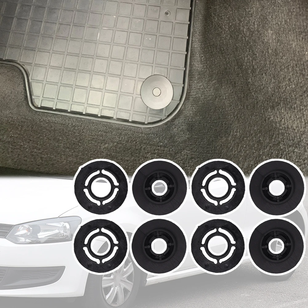 4Kit For VW Golf 6 7 2008 - 2017 CC Scirocco Tiguan 5N Touran 1T Jetta A6 Floor Mat Carpet Retainer Holder Fixing Clips Rivet