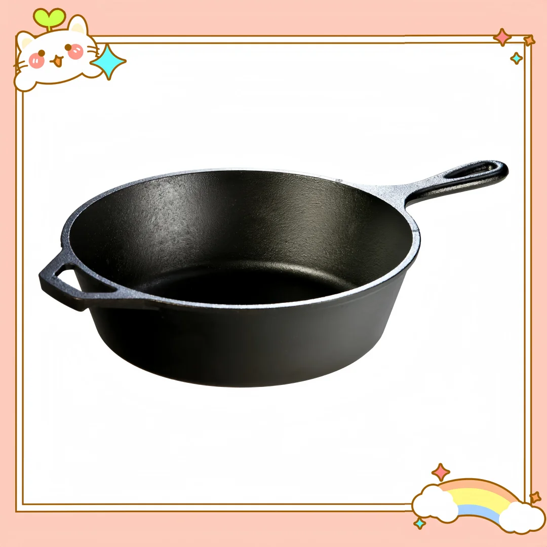 

Компактная глубокая сковорода для небольших кухонь | Предварительно приправленная чугунная сковорода | Идеально подходит для печати, выпечки и жарки.