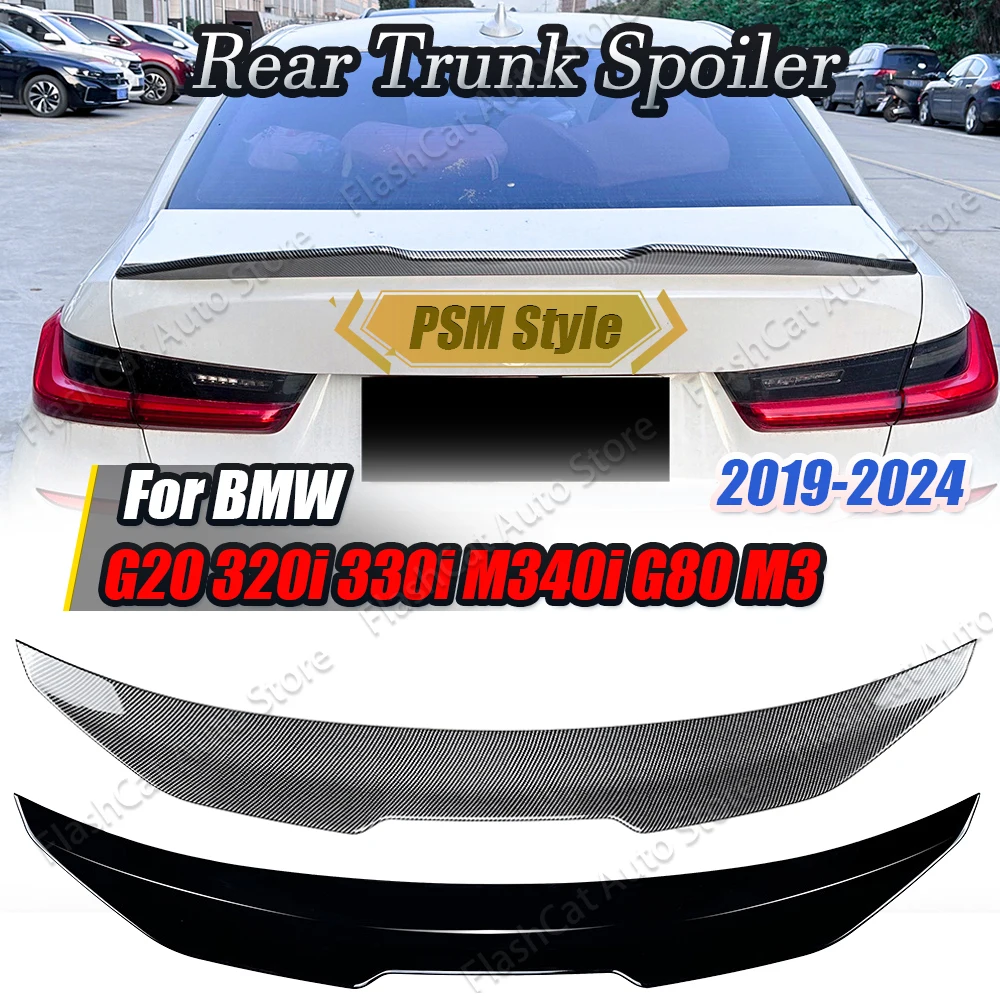 

G20 PSM Style Car Rear Trunk Roof Spoiler For BMW 3 Series G80 M3 Tail Wing Trim Trunk Lid Body Kits 320i 325i 330i 2019-2024