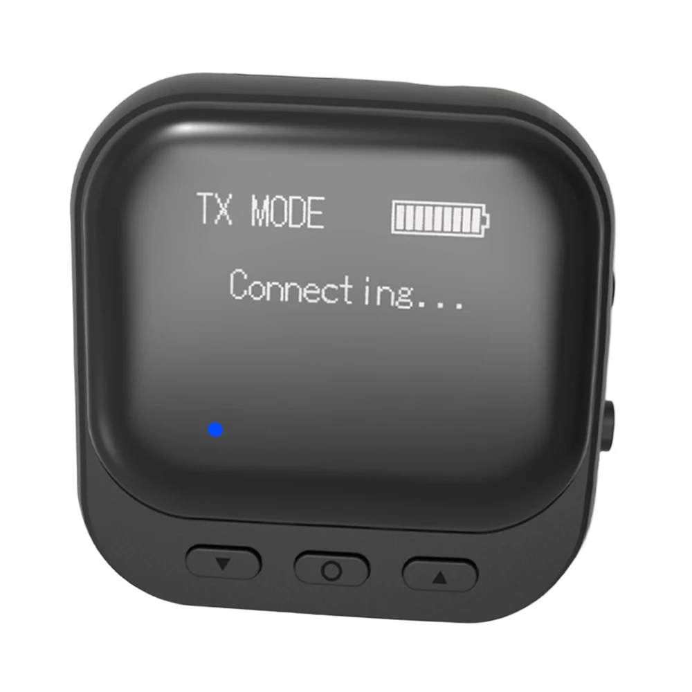 Transmisor receptor bluetooth 5,2 2 en 1 modo RX TX pantalla LED dispositivo Dual batería de 300mAh para música de coche llamada manos libres