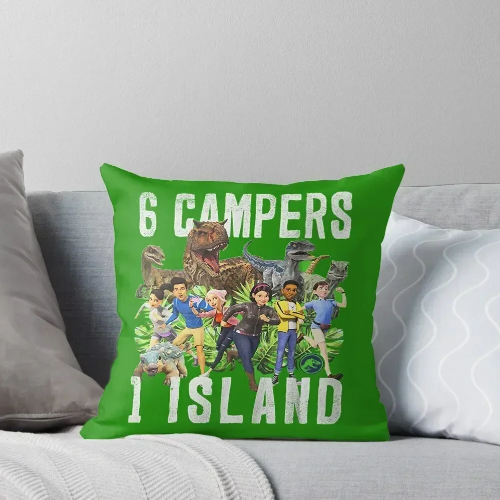 Jurassic World Camp Cretaceous gift for kids baby girl bumpy jurassic world camp cretaceous stuffed animal Throw Pillow