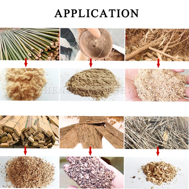 Forestry Machinery Wood Crusher Sawdust Powder Shredder Chipper Machine  Shredder Tree Branch Machine for Sale