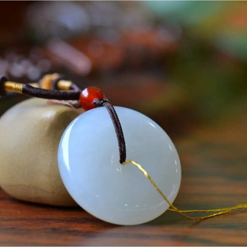 

Подвеска из овечьего жира Laokeng Hetian, белый нефрит, крупный размер, материал из Цинхая, символ мира