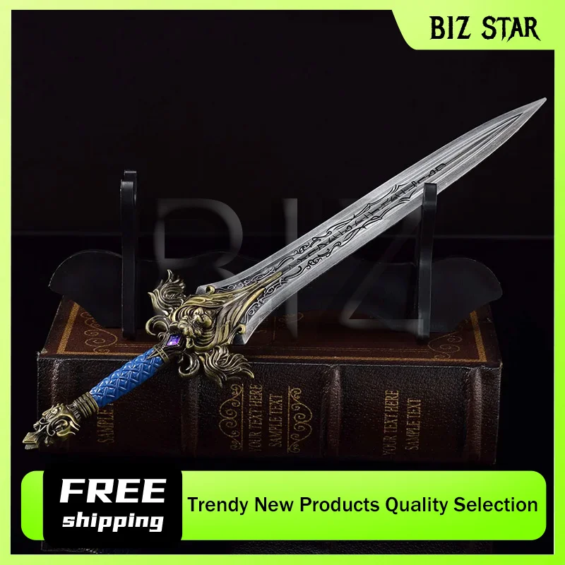 30 cm/11.81in World of Warcraft Ryan King's Sword jeu périphériques couteau katana tête de Lion épée arme en métal modèle garçon jouets cadeaux