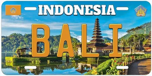 بالي اندونيسيا الجدة لوحة ترخيص السيارة الألومنيوم #1