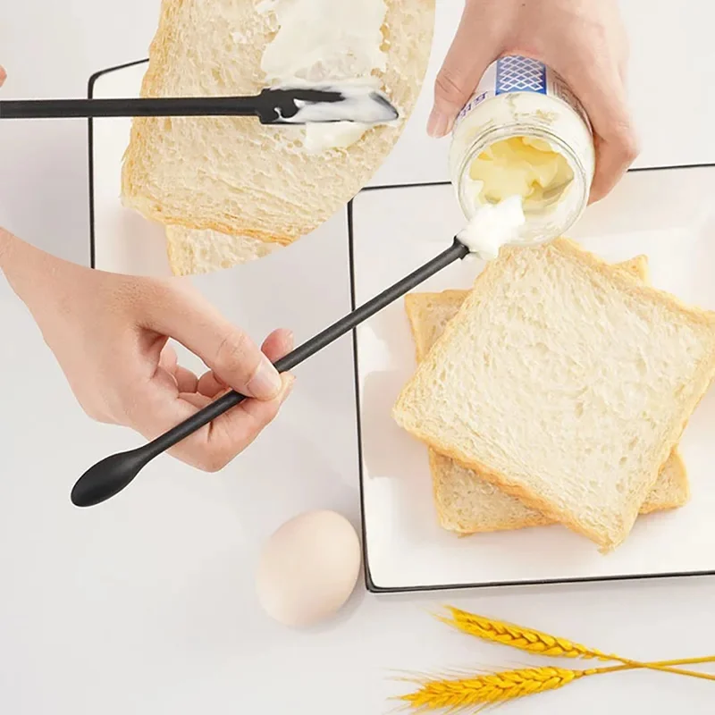1/3/4Pcs Flexible Lengthen Mini Makeup Spatulas Soft Jar Cake Cream Jam Scrapers Kitchen Tools Accessories Supplies