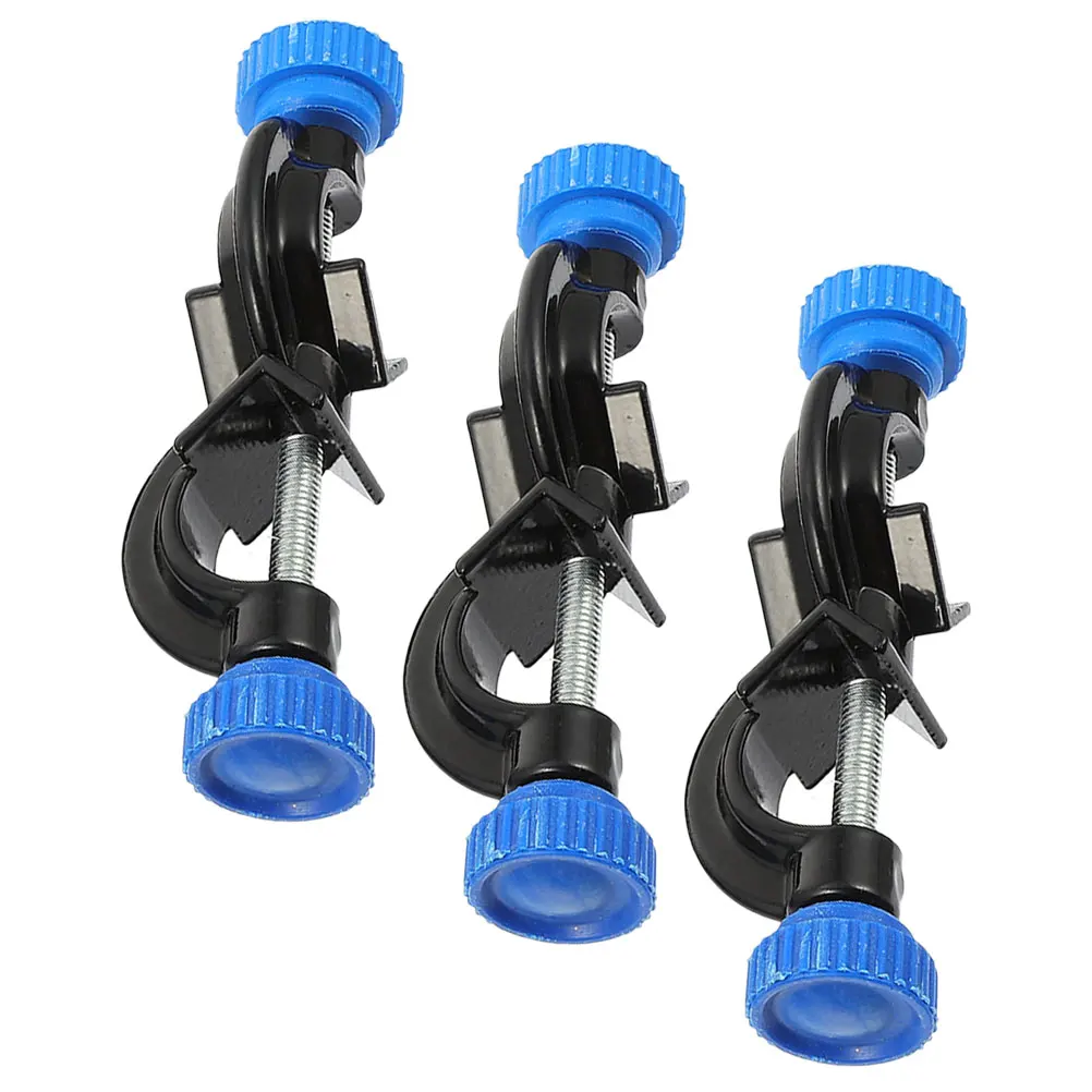 

3pcs Cross Bar Clamp Lab Stand Holder Black Aluminum Coated with Knob for Laboratory Equipment Teaching Supplies Adjustable