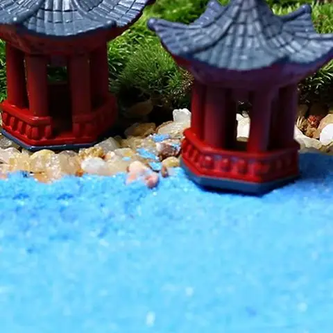 2PCS Garden Miniature Shrine Ornaments Mini Desk Decoration Torii Gate Japanese Micro Stone Gazebo Shelf Japan
