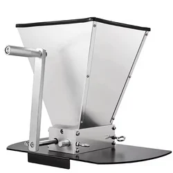 Malt Mill Brewery Double Roller Mill, Best Malt Grinder for Home Brewing, Stainless Steel Barley Crusher Grain Mills with Stand