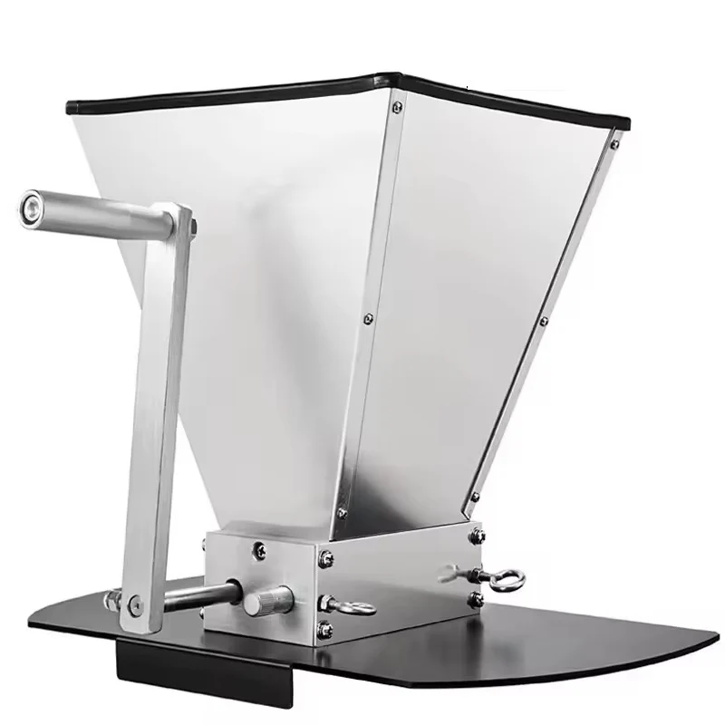 Malt Mill Brewery Double Roller Mill, Best Malt Grinder for Home Brewing, Stainless Steel Barley Crusher Grain Mills with Stand