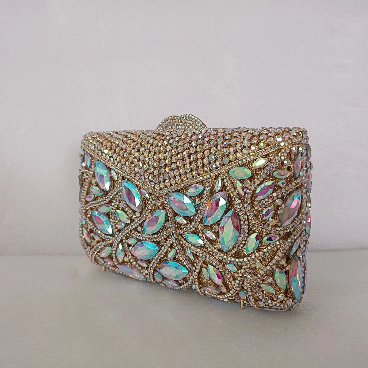 Diamond Dinner Bag Empty Metal Hard Box Diamond Bag Banquet Dress