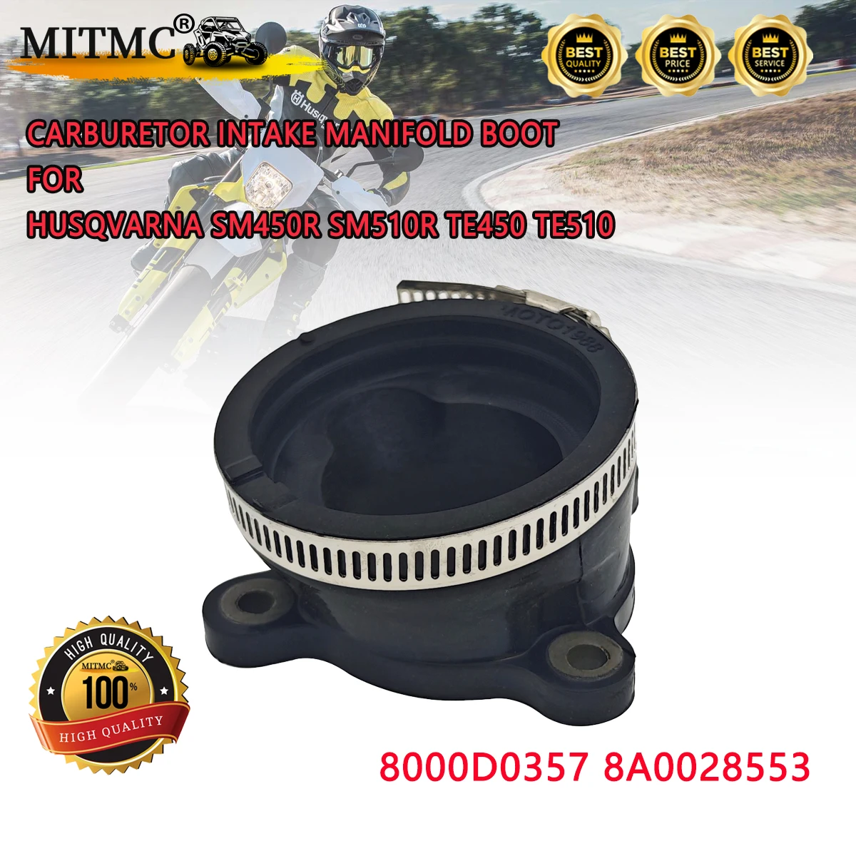 

Впускной коллектор карбюратора MITMC для Husqvarna SM450R SM510R TE450 TE510 2008-2010 8000D0357 8A0028553