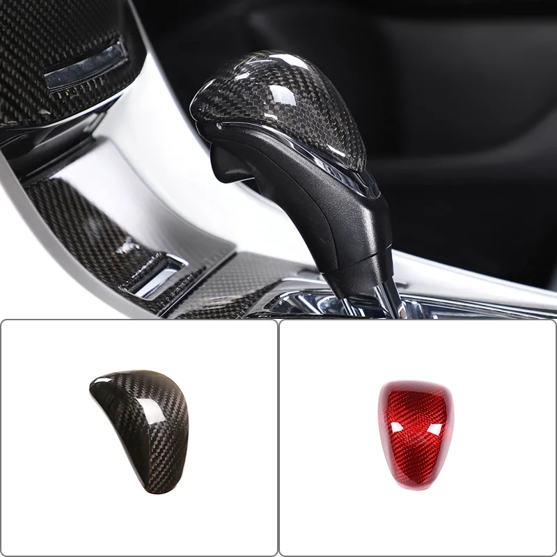 

100%Carbon Fiber For Honda Accord 9th 9.5th 2014 2015 2016 2017 2018 Gear Shift Lever Knob Head Trim Cover Frame Decor parts