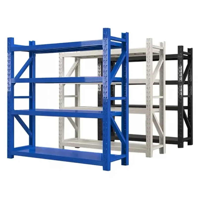 

Uni-Silent 150kg Heavy D uty 4-Shelf Storage Rack Adjustable Move Free Long Span Beam Design Warehouse Shelving HJQ-126