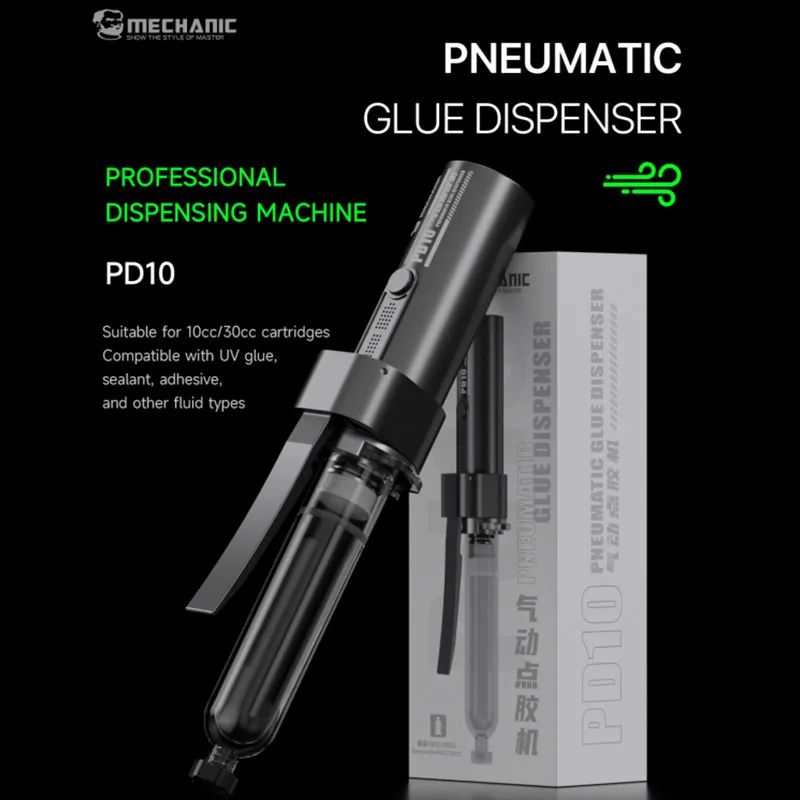 

MECHANIC PD10 Pneumatic Glue Dispenser for Mobile Phone Repair 10cc/30cc UV Glue Sealant Adhesive Dispensing Tools