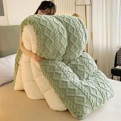 Super Thick Winter Warm Blanket for Bed Artificial Lamb Cashmere Weighted Blankets Soft Comfortable Warmth Quilt Comforter NEW