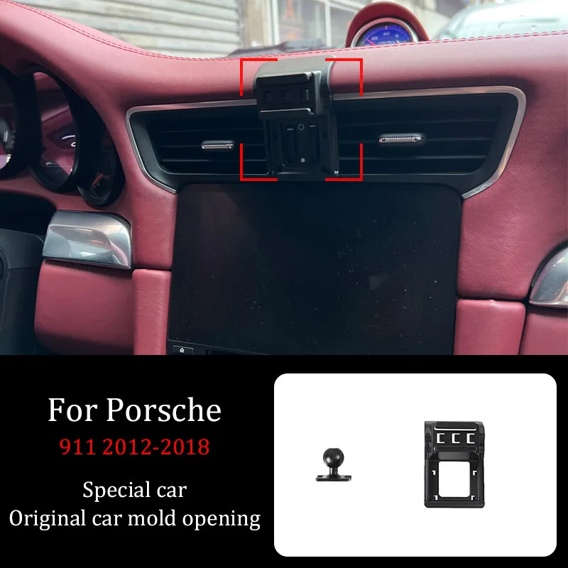 For Porsche 911 2012-2018 Accessories Car Phone Infrared Sensor Bracket Wireless Charger DIY Custom Pattern Bracket