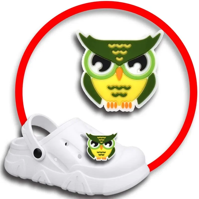 

Shoes Color Owl Shoe Charms for Crocs Sandals Women Clogs Pins Shoe Decorations Accessory Men Badges Kids Shoes Accessories