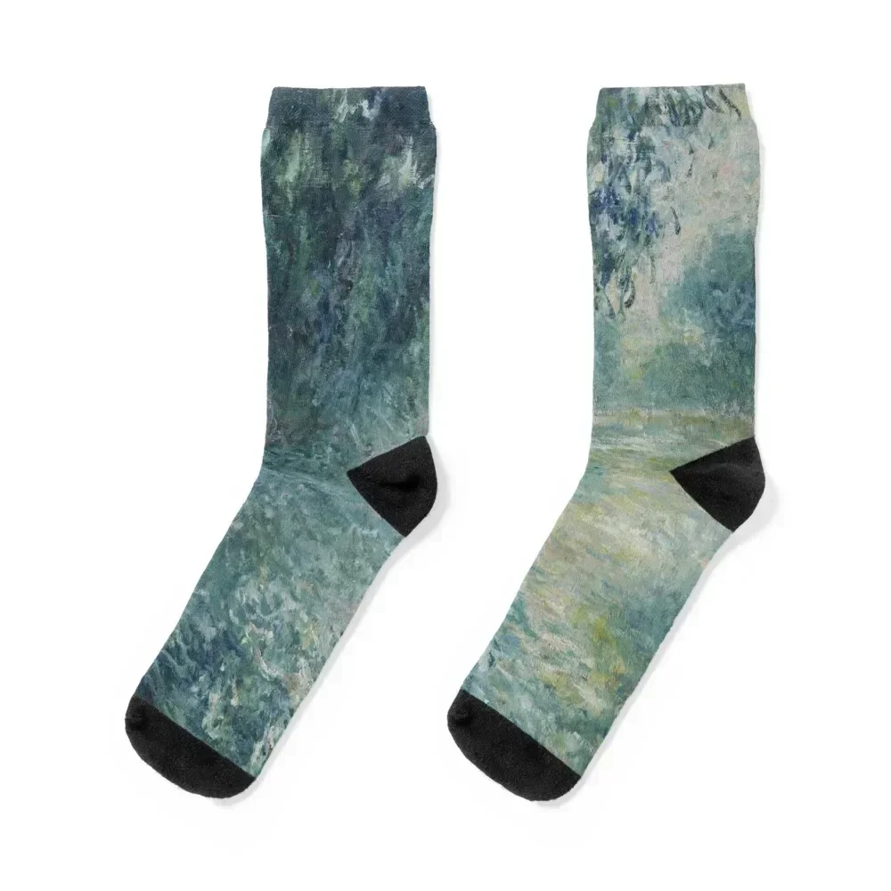 

Claude Monet - Morning on the Seine Socks gifts Crossfit Men's Socks Women's