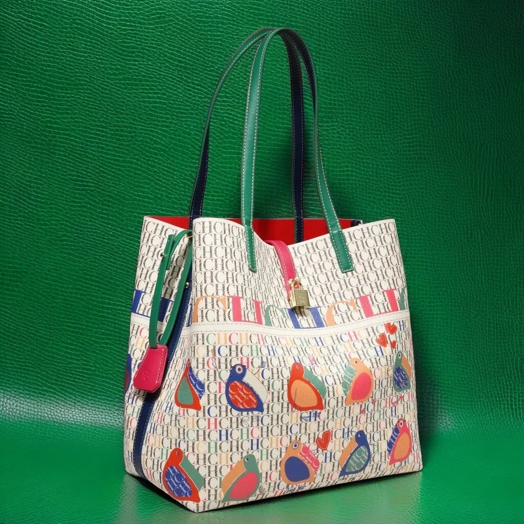 CHHC-Bolso de mano con diseño de lujo y a la moda para mujer, bandolera de viaje colorida de Jacquard, novedad de primavera 2024