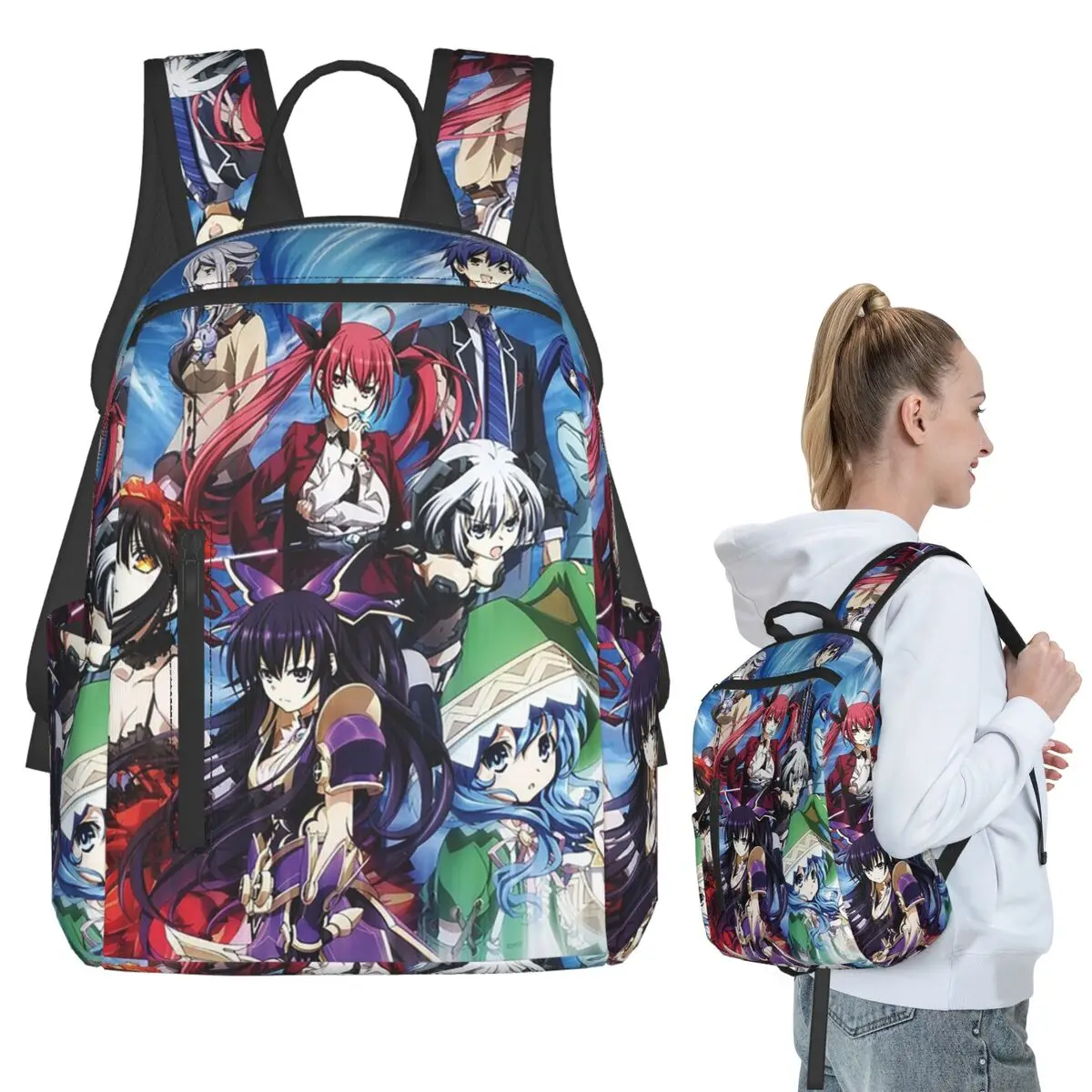 

Anime Date A Live Tobiichi Origami Backpack Student BookBag Children School Bag Computer Shoulder Bags Boys Girls
