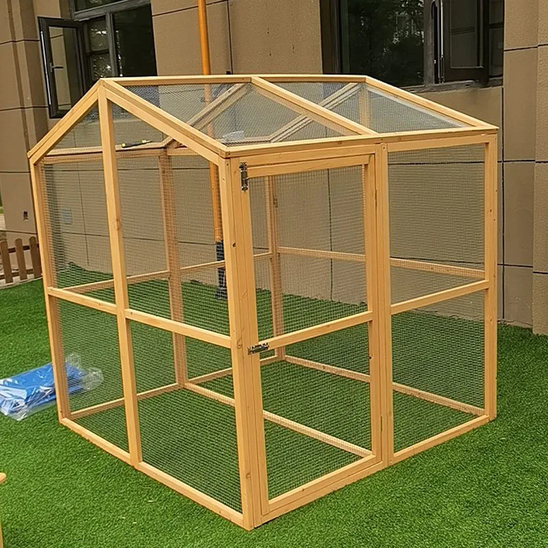 

Solid wood chicken cage, duck cage, net frame, indoor and outdoor cat and dog cage, chicken coop
