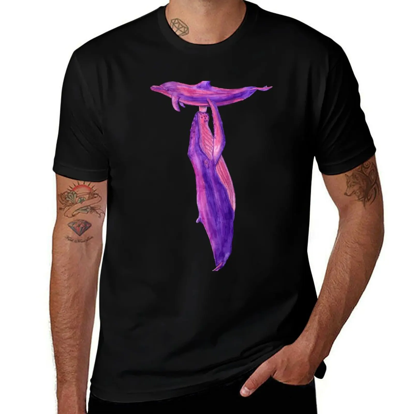 

Lustige Hebefigur /Funny lift - Wal/Delfin - Whale/Dolphin T-Shirt Work Wear Short Sleeve T-Shirt